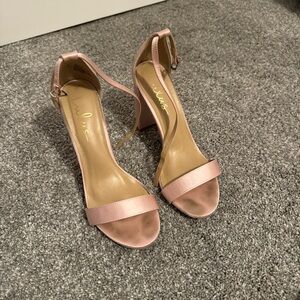 Lulu's Blush Pink Strappy Heels